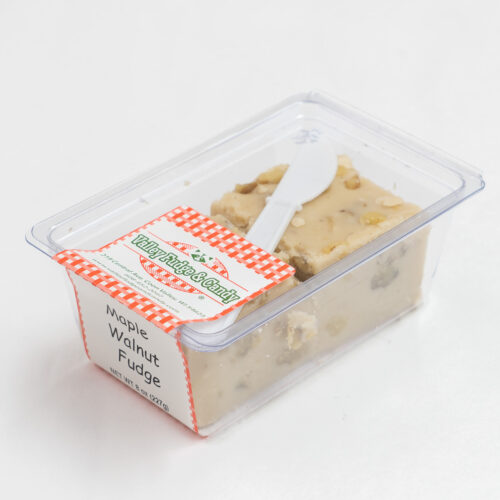 Maple Walnut Fudge in 1/2 lb. packaging.