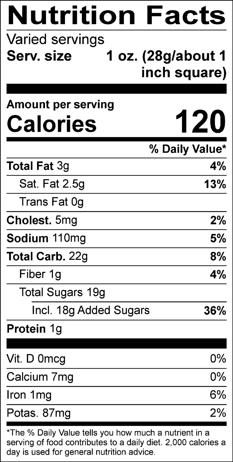 Dark Chocolate Caramel Sea Salt Fudge Nutritional Facts