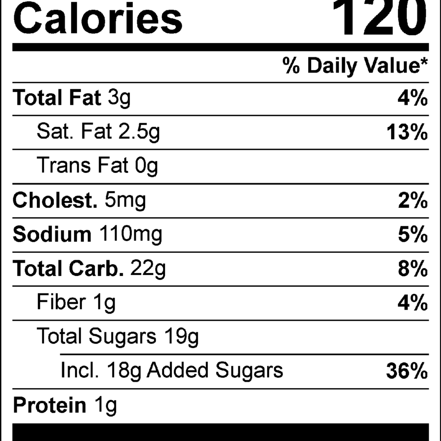 Dark Chocolate Caramel Sea Salt Fudge Nutritional Facts