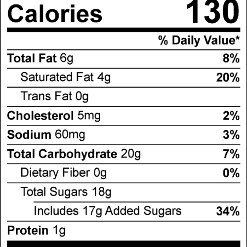 Pistachio Nut Fudge nutrition facts.