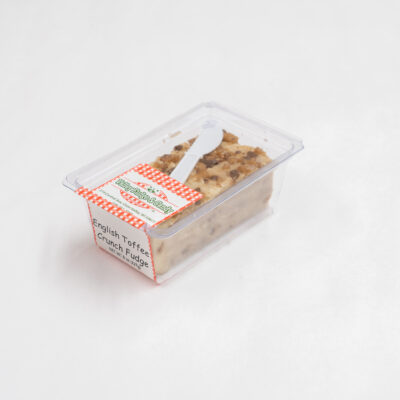 English Toffee Crunch Fudge in 1/2 lb. packaging.