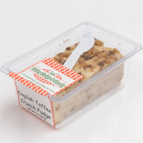 English Toffee Crunch Fudge in 1/2 lb. packaging.