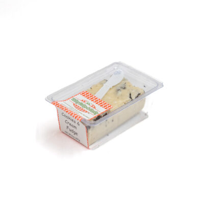 Cookies & Cream Fudge In 1/2 Lb. Packaging.