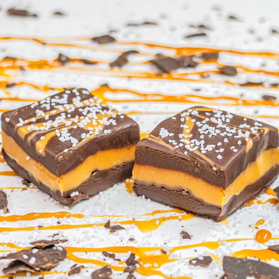 Dark Chocolate Caramel Sea Salt Fudge