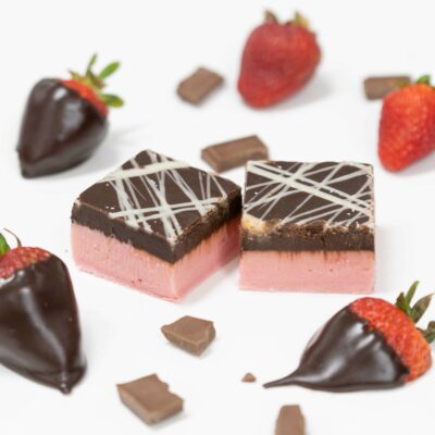 Chocolate Covered Strawberry Fudge Product Photo
