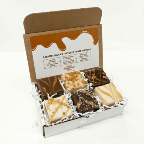 Caramel Lover's Fudge Gift Box - Opened Photo