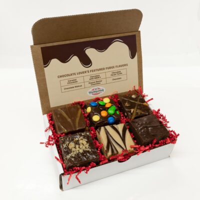 Chocolate Lover's Fudge Gift Box - Opened Photo