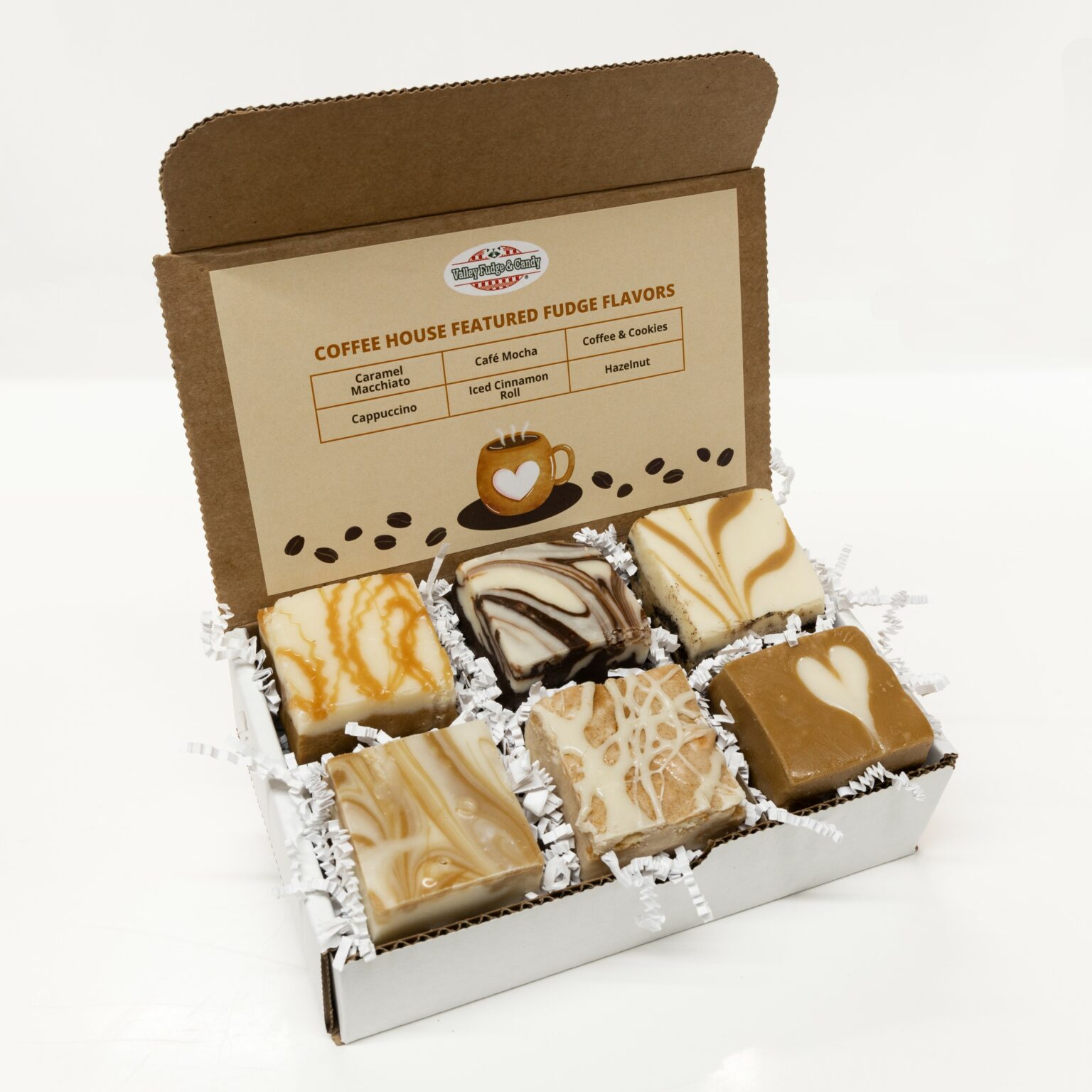 Coffee House Fudge Gift Box - Opened Photo