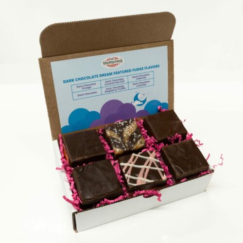 Dark Chocolate Dream Fudge Gift Box - Opened Photo