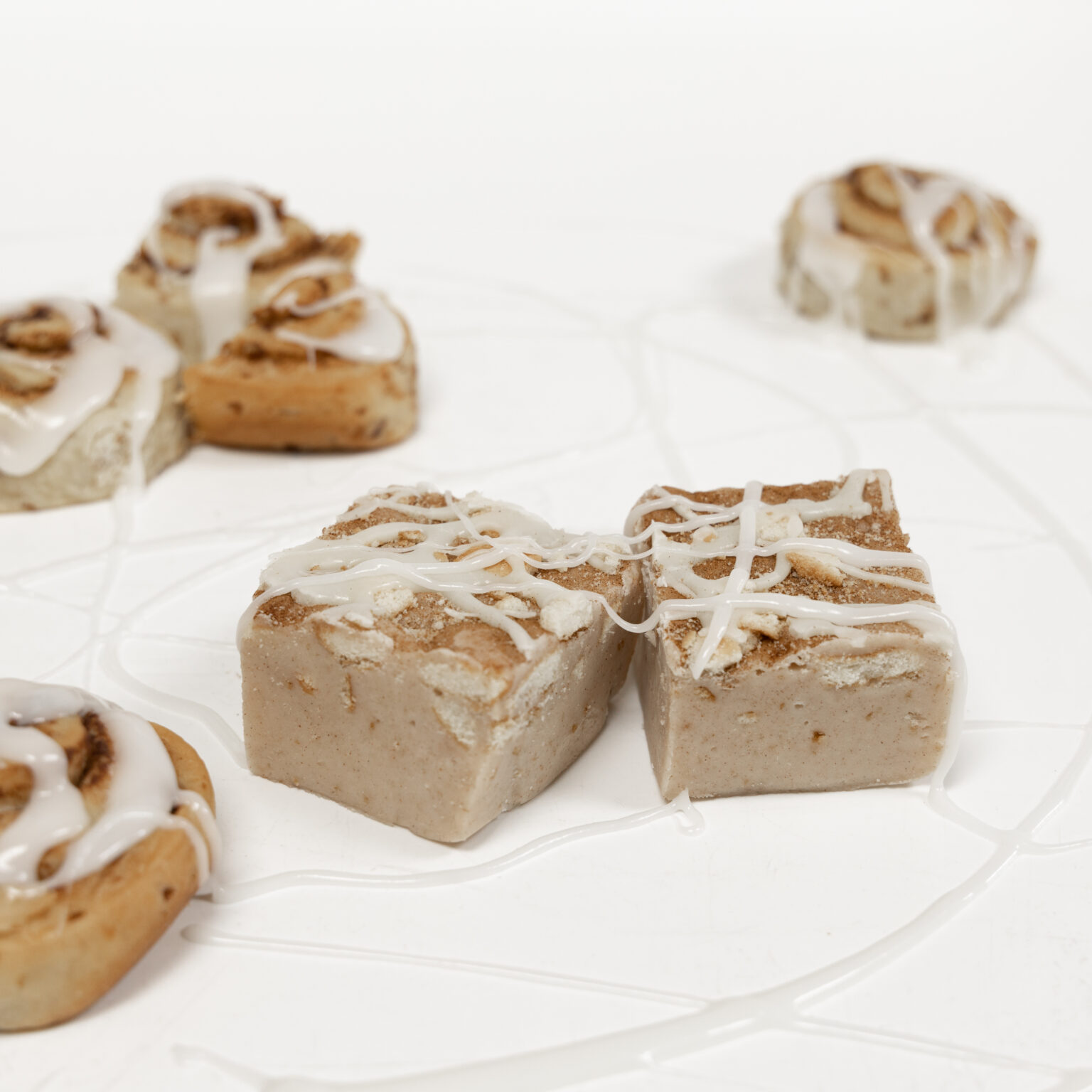 Iced Cinnamon Roll Fudge Product Photo